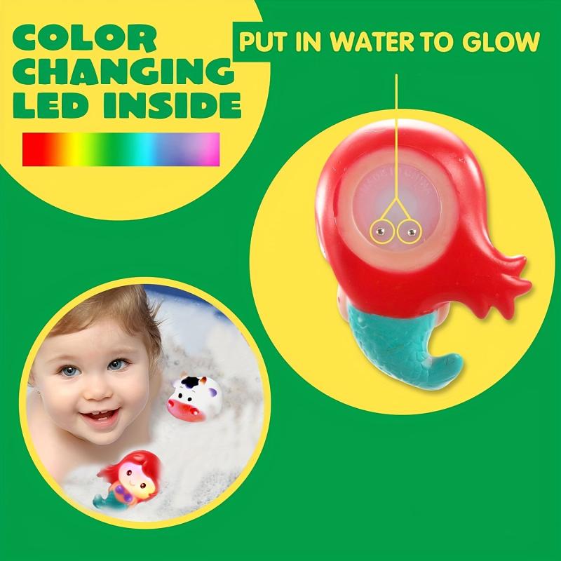 Light Up Bath Toys Toddler LED Bathtub Toy For Baby Boy Girl