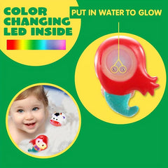 Light Up Bath Toys Toddler LED Bathtub Toy For Baby Boy Girl