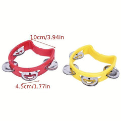 1pc Game Toy Hand Drum Metal Clock Percussion Toy