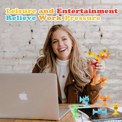40-Piece Silicone Suction Cup Toy Set for Stress Relief & Interactive Fun