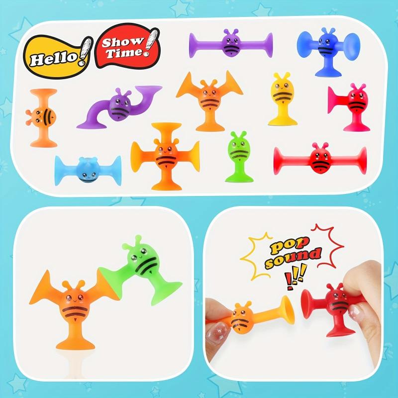 40-Piece Silicone Suction Cup Toy Set for Stress Relief & Interactive Fun