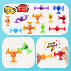 40-Piece Silicone Suction Cup Toy Set for Stress Relief & Interactive Fun