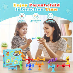 40-Piece Silicone Suction Cup Toy Set for Stress Relief & Interactive Fun