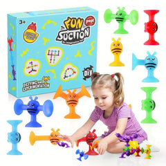 40-Piece Silicone Suction Cup Toy Set for Stress Relief & Interactive Fun
