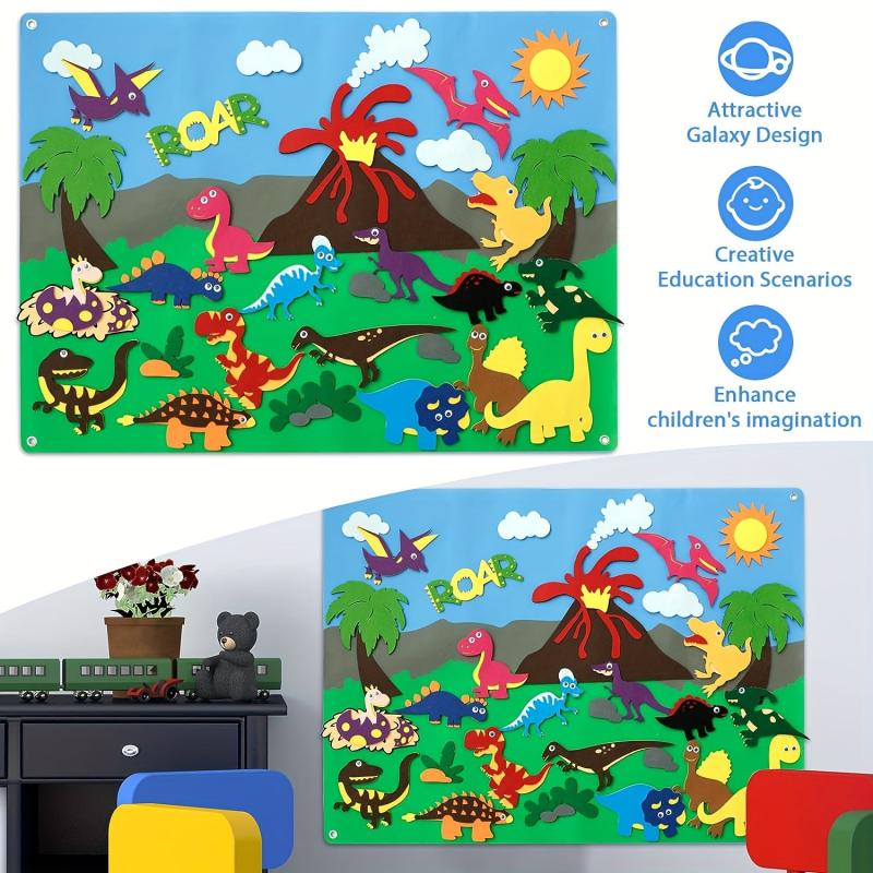 Dinosaur Felt Board Story Set Montessori Preschool Assortment