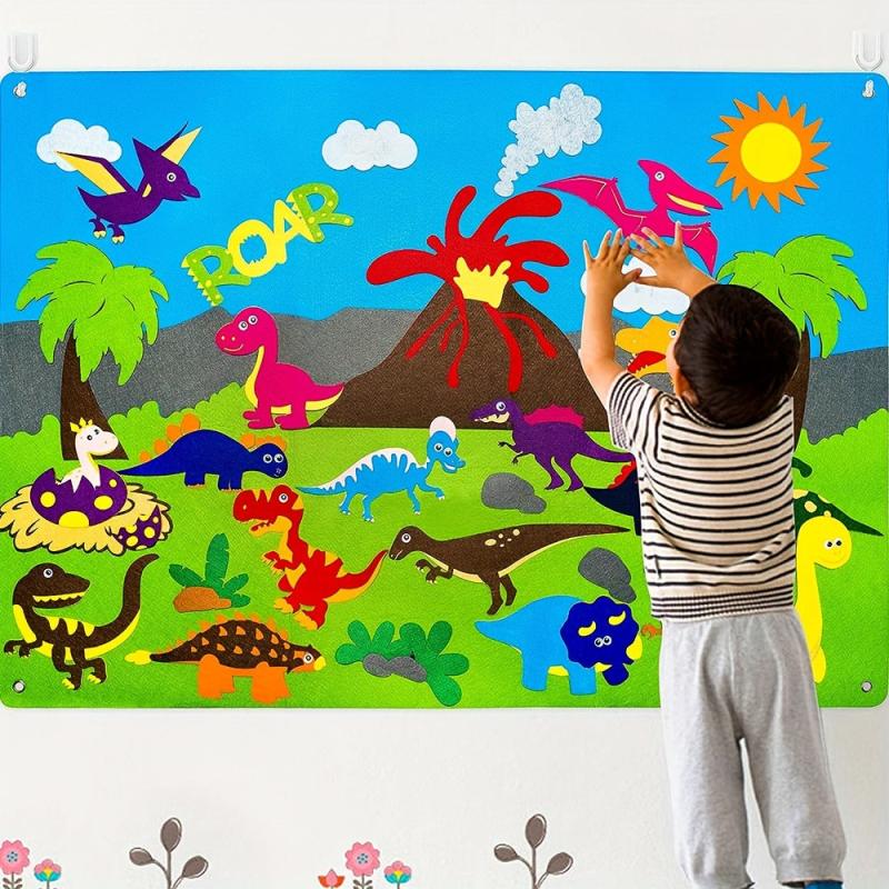 Dinosaur Felt Board Story Set Montessori Preschool Assortment