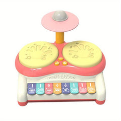 Baby Drum Set Toddler Musical Toys Piano Keyboard Drum Set Baby Light Up Toys