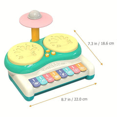 Baby Drum Set Toddler Musical Toys Piano Keyboard Drum Set Baby Light Up Toys