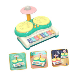 Baby Drum Set Toddler Musical Toys Piano Keyboard Drum Set Baby Light Up Toys