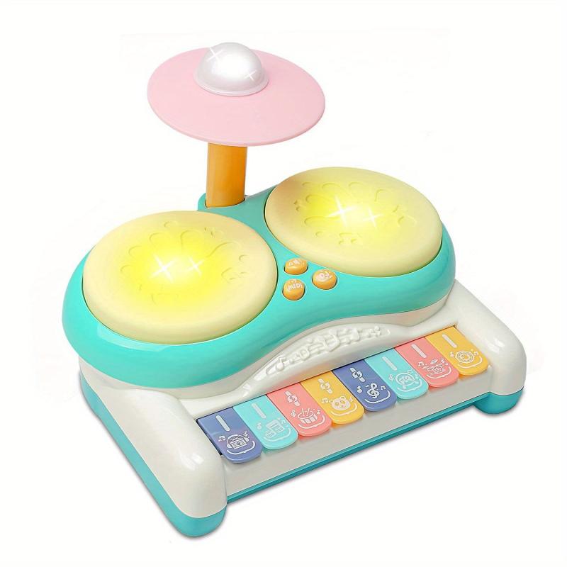 Baby Drum Set Toddler Musical Toys Piano Keyboard Drum Set Baby Light Up Toys