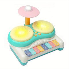 Baby Drum Set Toddler Musical Toys Piano Keyboard Drum Set Baby Light Up Toys