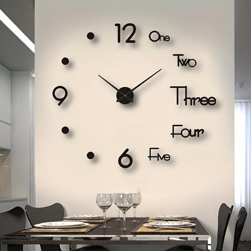 DIY Luminous Wall Clock Sticker Silent Acrylic Clock