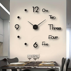 DIY Luminous Wall Clock Sticker Silent Acrylic Clock