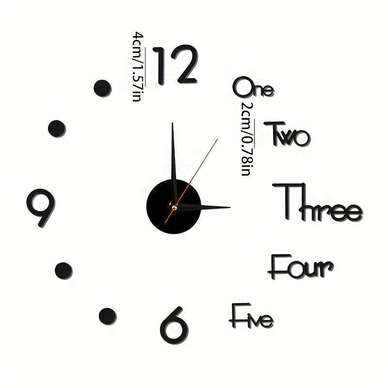 DIY Luminous Wall Clock Sticker Silent Acrylic Clock