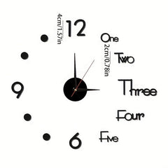 DIY Luminous Wall Clock Sticker Silent Acrylic Clock