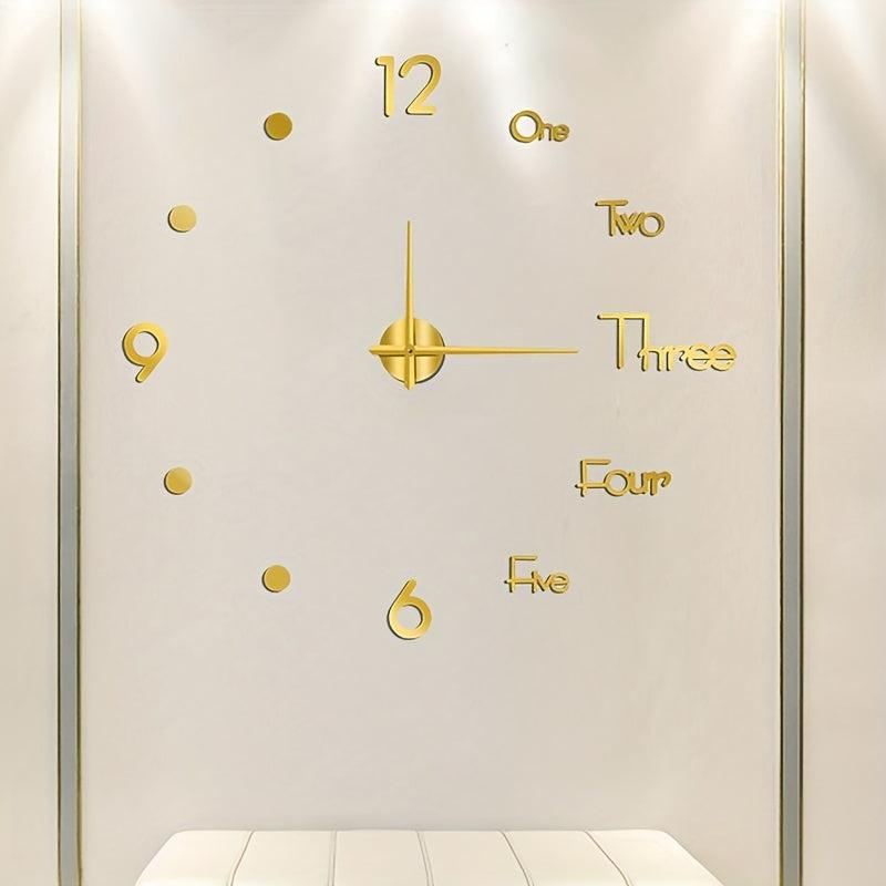 DIY Luminous Wall Clock Sticker Silent Acrylic Clock