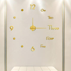 DIY Luminous Wall Clock Sticker Silent Acrylic Clock