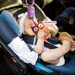 4pcs Baby Toys Soft Hanging Crinkle Squeaky Learning Toy
