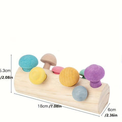 Wooden Toy Mushroom Picking Game for Babies