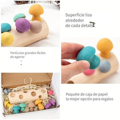 Wooden Toy Mushroom Picking Game for Babies