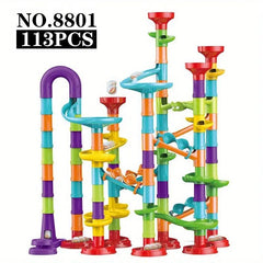 3D Building Blocks Splicing Toy with Rolling Ball Tracks