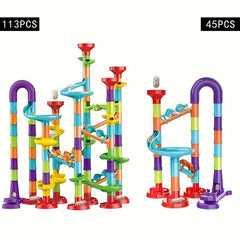 3D Building Blocks Splicing Toy with Rolling Ball Tracks