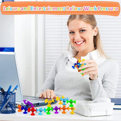 Silicone Sucker Toys 40 Pcs for Baby Bath Toddler Travel STEM Toys