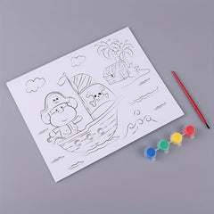 DIY Puzzle Cartoon Animal Digital Painting for Kids