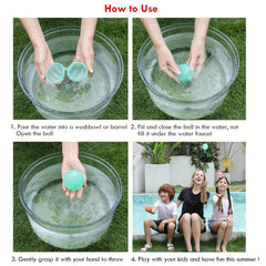 15Pc Silicone Water Ball Toy Water Battle Reusable Water Bomb