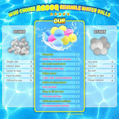 15Pc Silicone Water Ball Toy Water Battle Reusable Water Bomb