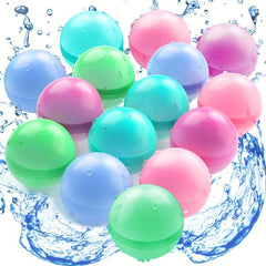 15Pc Silicone Water Ball Toy Water Battle Reusable Water Bomb