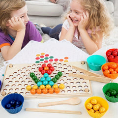 Rainbow Clip Ball Toy Montessori Toy Improves Finger Control Skills