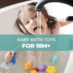6pcs Mold Free Baby Bath Toys Animals Montessori Toys