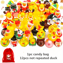 30pcs Christmas Duck Kids Rubber Ducks Bath Toys Boys Girls Xmas Decor