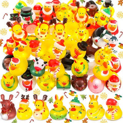 30pcs Christmas Duck Kids Rubber Ducks Bath Toys Boys Girls Xmas Decor