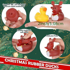 30pcs Christmas Duck Kids Rubber Ducks Bath Toys Boys Girls Xmas Decor