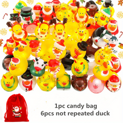 30pcs Christmas Duck Kids Rubber Ducks Bath Toys Boys Girls Xmas Decor