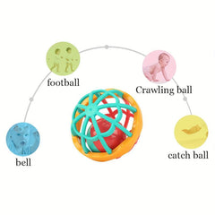 Soft Glue Fitness Ball Crawling Rattle Ball Jingle Ball Baby Educational Toys