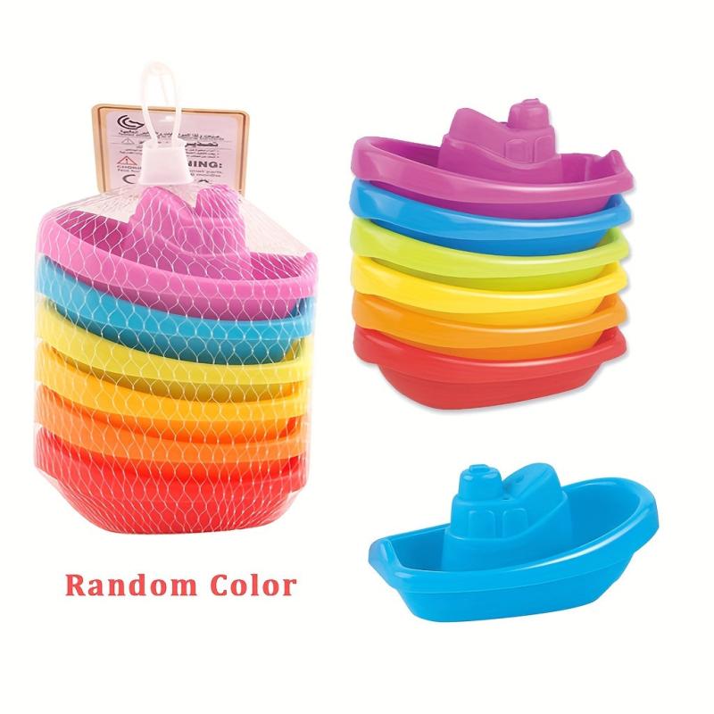 Kids Bathroom Rainbow Boat Jenga Set