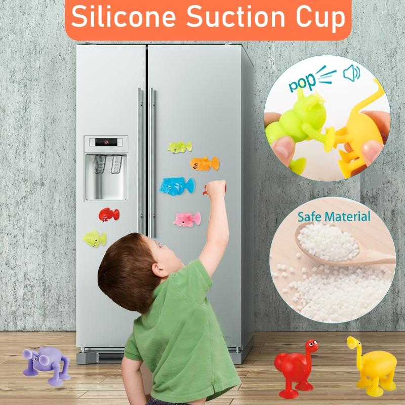 9pc Animal Silicone Building Blocks Baby Suction Cup Toys