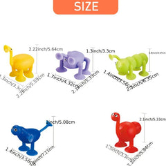 9pc Animal Silicone Building Blocks Baby Suction Cup Toys