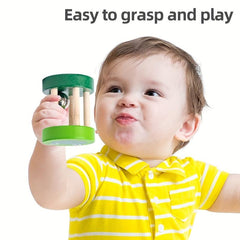 Wooden Children's Early Education Hand Rocking Cage Bell Toy