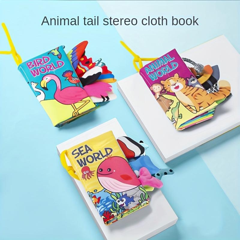 Infant Sensory Cloth Book 3D Tail Stereo Toy