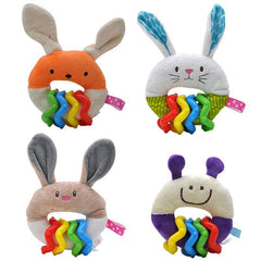 Newborn Baby Plush Teether Rattles Soothing Dolls