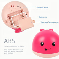 Whale Bath Toy Sprinkler for Kids, Induction Light Up Bathtub Toys