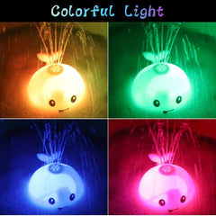 Whale Bath Toy Sprinkler for Kids, Induction Light Up Bathtub Toys