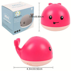 Whale Bath Toy Sprinkler for Kids, Induction Light Up Bathtub Toys