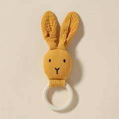 Baby Soothing Towel Doll with Wooden Ring