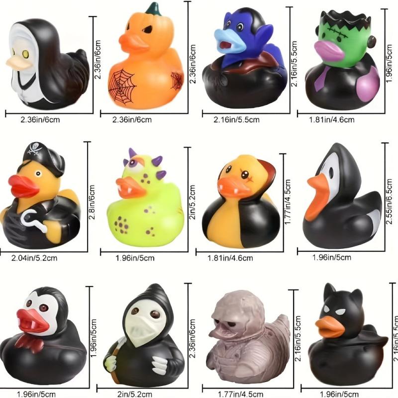 Halloween Rubber Ducks Bath Toys for Kids - Party Favors & Goodie Bag Fillers