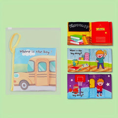 Baby Rattle Book Colorful Early Education Toys